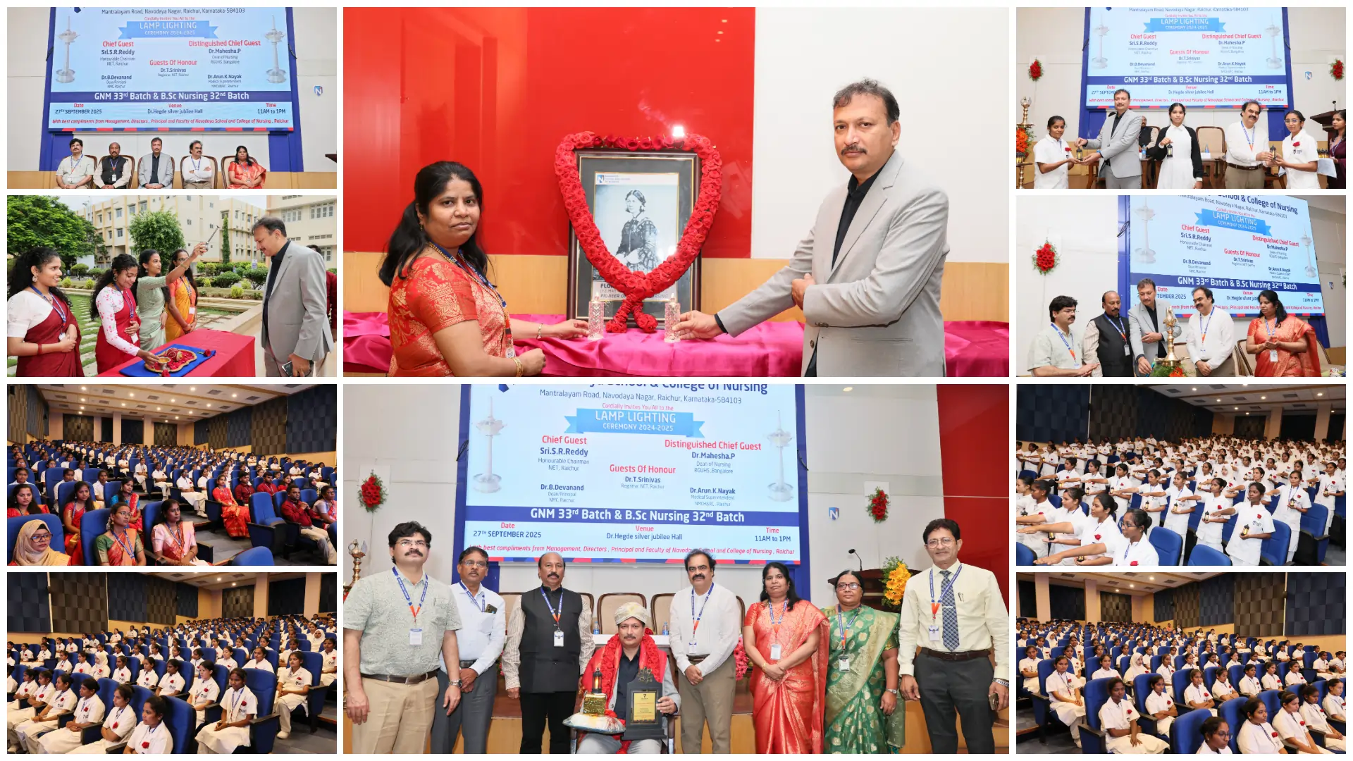 Lamp Lighting Ceremony 2025 at Navodaya College of Nursing, Raichur | 27th September