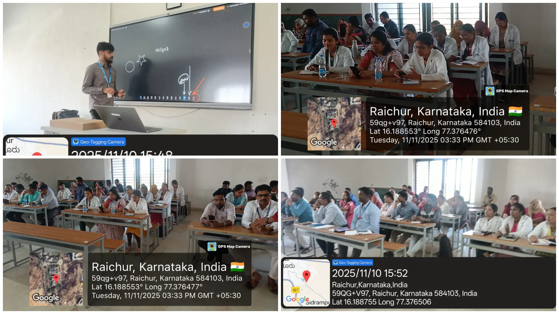 Nursing Teaching Faculty Empowered with Teachmint Interactive Board Training at NIT, Raichur.
