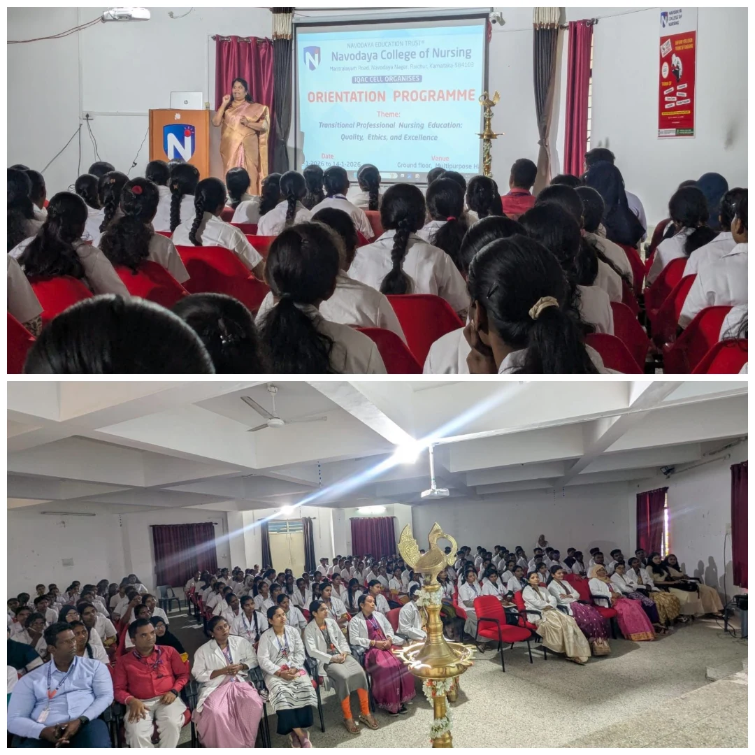 IQAC Organizes Three-Day Orientation Programme 2026 at Navodaya College of Nursing, Raichur